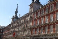 Plaza Mayor de Madri, Espa&ntilde;a.